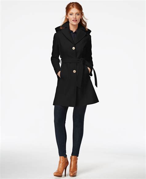 michael kors wool belted walker coat|Michael Kors wool winter coats.